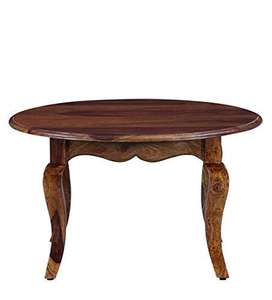 Table basse de haute qualité avec bois massif fait Table basse de style moderne de forme ronde pour la décoration de salon - Product Image 2