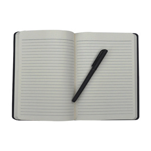 Journal d'entreprise de cahier de couverture en cuir PU lié à la colle, taille: A5 fournitures scolaires et de bureau créatives faites à la main - Product Image 4