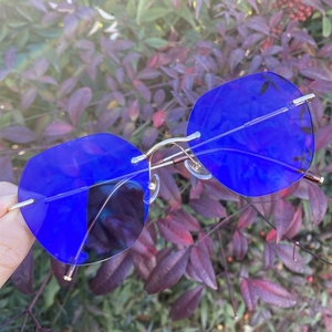 Lunettes Photochromiques <span class=keywords><strong>Anti</strong></span> Lumière Bleue Argent Or Grand Irrégulier Sans Monture Homme Lunettes <span class=keywords><strong>Photogray</strong></span> <span class=keywords><strong>Anti</strong></span> Reflection <span class=keywords><strong>Lunette</strong></span> Lunettes pour Hommes - Product Image 4