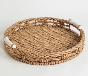 Plateau de service en jacinthe d'eau naturelle conçu pour stocker les aliments fabriqué au Vietnam - Product Image 3