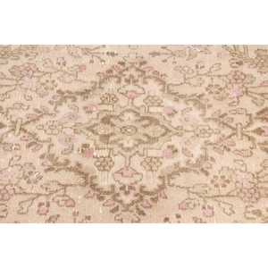 พรมวินเทจสไตล์ตุรกี ขนาด 6.6x9.3 ฟุต พรมขนสัตว์สีน้ำตาล - Product Image 5