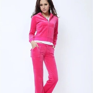 Conjunto Deportivo de Terciopelo para Mujer, Marca de Alta Costura, Traje de Terciopelo con Sudadera con Capucha y Pantalones, Conjunto Deportivo de Terciopelo - Product Image 3