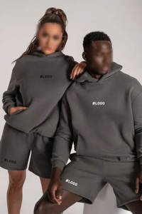 Ensemble de survêtement unisexe d'hiver à prix abordable, couleurs personnalisées, séchage rapide, 340g, comprenant un sweat à capuche et un short, idéal pour le jogging - Product Image 6