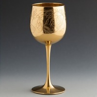 SaintGoblet Calice Sacré Verre à Vin de Communion en Laiton Antique Gobelet Vintage Artisanal pour Église et Cérémonies Spirituelles
