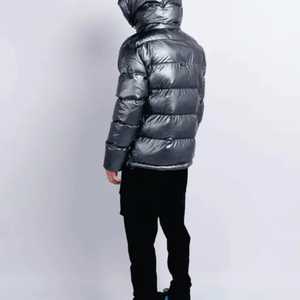 Customizable Men's <b>Quilted</b> <b>Jacket</b> with Stand Collar & Hood Breathable Canvas Material Sublimation Printing & <b>Pattern</b> Decoration - Product Image 1