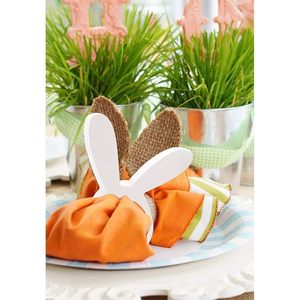 Servilletero de conejito de Pascua, servilletero de oreja de conejo de madera para una fiesta de cumpleaños y bodas para la decoración de su mesa de comedor - Product Image 3