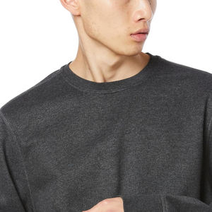 สเวตเชิ้ตคอกลมผ้าฝ้ายออร์แกนิกคุณภาพสูงเสื้อสเวตเชิ้ตคอกลมสีล้วนพิมพ์โลโก้ตามสั่งใหม่2025 - Product Image 5