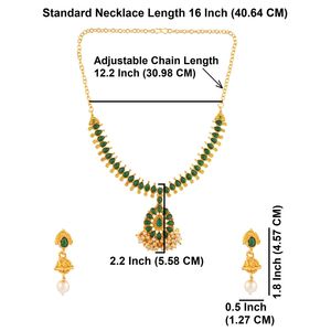 Fabrication indienne bijoux antiques fleurs fausse perle cristal collier ras du cou de mariage bijoux indiens pour femmes, vert - Product Image 2