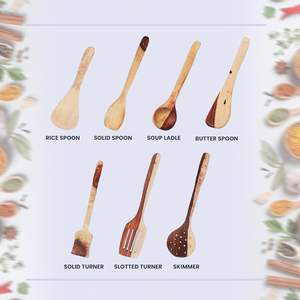 Juego de Cubiertos de Madera de Primera Calidad, Espátulas Ecológicas, Cucharas de Mango Largo, Cucharón, Diseño Moderno para Uso en el Hogar y Restaurantes, Exportación al por Mayor - Product Image 2