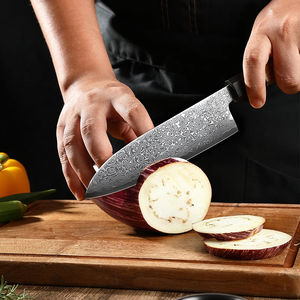 Ensemble de 6 couteaux de cuisine en acier damas avec manche octogonal, couteau de chef, Kiritsuke, Santoku, Nakiri, couteau utilitaire - Product Image 4