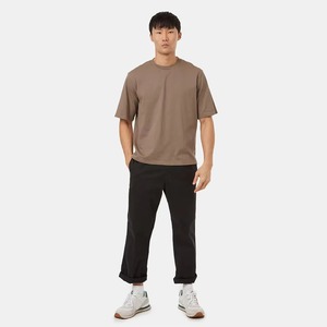 Camiseta ajustada 250 Gsm de alta calidad de peso pesado 100% algodón grueso en blanco Puff Print Boxy camiseta recortada para hombres - Product Image 3