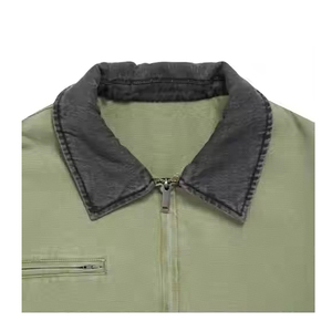Veste d'université personnalisable pour hommes en toile de coton 100% Vestes pour hommes de service 2025 OEM - Product Image 3