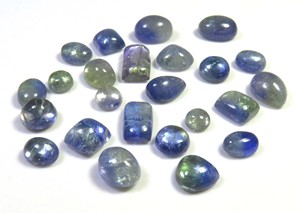 La mejor calidad 73cts Bio Tanzanita Piedra preciosa Forma mixta 24 piezas Lote Natural Cabujón liso 6-13mm Piedras preciosas sueltas - Product Image 2