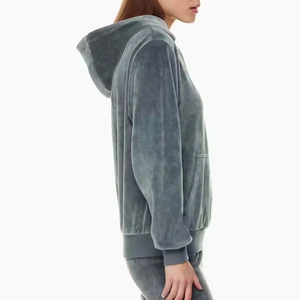 Top Tendance En Gros Femmes Velours Hoodies Anti Empilage Street Wear Respirant Anti Rides Hoodies pour Femme avec Couleur Personnalisée - Product Image 3