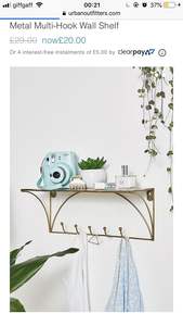 Customizable Decorative Iron Wall Hanging <b>Shelves</b> For Bedroom Wall Organization Space With Functional Display - Product Image 5