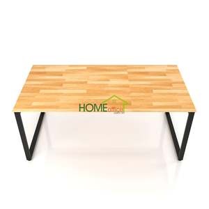 BGDCN68011-Contemporary 1.8m X 90cm Meeting <b>Table</b> 25x50mm Iron Legs MDF Rubber Wood Finish Assembly Required <b>Office</b> Furniture - Product Image 3
