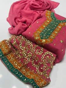 ชุดสلوار คามีซ อะคริลิก สวยสง่า สำหรับงานปาร์ตี้ พร้อมงานปักแบบดั้งเดิมด้วยกอต้า และประกายวิบวับเล็กน้อย แบรนด์ Goodshopping - Product Image 6