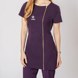 Uniforme personalizado de algodón para enfermera, ropa de trabajo, Túnica suave y elástica para mujer, uniformes de salón de belleza para Spa, estampado médico para uniformes - Product Image 1