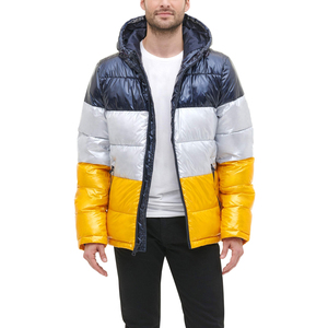 Veste d'hiver matelassée en toile imperméable à col montant pour homme, respirante, à séchage rapide, avec capuche, pour l'extérieur, vente en gros sur mesure - Product Image 5
