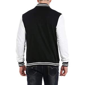 Veste de corps personnalisée unisexe pour hommes avec manches en cuir broderie conception nouvelle veste de baseball pour hommes - Product Image 3