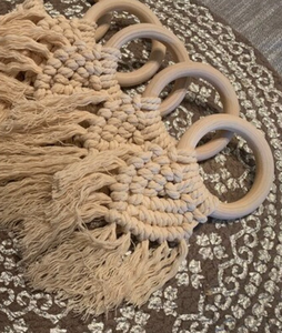 Ronds de serviette en macramé | Rond de serviette Boho | Décor de table Boho - Product Image 1