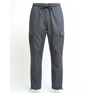 กางเกงคาร์โก้ผู้ชายแบบยุทธวิธี กางเกงผ้าแคนวาสกันน้ำ ยืดหยุ่นได้ เหมาะสำหรับกิจกรรมกลางแจ้ง กางเกงลำลองหลายกระเป๋า กางเกงทำงานทรงตรงสำหรับผู้ชาย - Product Image 4