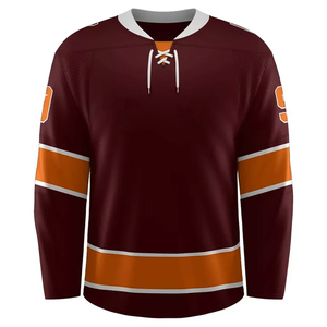 Personalice su propio diseño 2024 Venta al por mayor Diseño personalizado Sublimación Raya Bordado Equipo Juventud Hockey sobre hielo Jersey OEM ODM NewDesign - Product Image 2