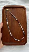 Collier de perles d'eau douce vintage personnalisé le plus vendu, léger, avec tourmaline, chic, pour femme, bijoux perlés scintillants