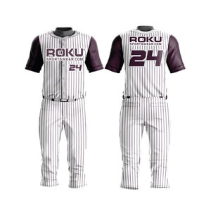 ชุดเสื้อผ้ากีฬาสำหรับเยาวชนชุดเบสบอลระบายอากาศได้ดี - Product Image 4