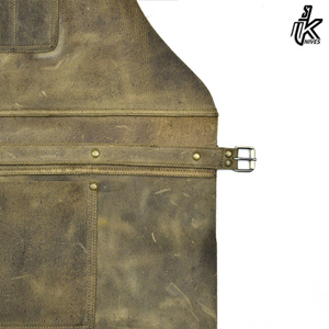 Delantal de cuero genuino resistente Chef Crazy-Horse Vintage cuero de vaca de alta calidad - Product Image 3