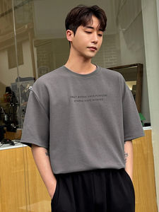 T-shirts en coton à manches courtes imprimés en gros, design personnalisé avec logo de marque, impression de haute qualité, vêtements pour hommes - Product Image 3