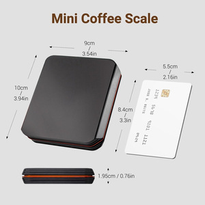 Balance à café numérique portable mini 2kg/1g rechargeable haute précision avec minuteur LED pour café moulu, en métal antiadhésif facile à nettoyer - Product Image 4
