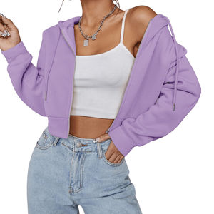 OEM Factory Cropped <b>Zip</b> <b>up</b> Hoodie Streetwear Quality Thick Fleece Cotton Heavy Oversized Hoodie Custom Logo <b>Zip</b> <b>up</b> <b>Hoodies</b> - Product Image 5