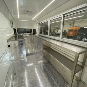 Camion de restauration mobile rétro blanc, remorque de traiteur en fibre de verre et aluminium, résistant à la rouille, kiosque de restauration rapide à vendre - Product Image 6