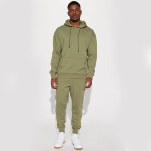 Sudaderas con capucha de peso pesado liso verde claro más vendidas para hombres sudaderas con capucha personalizadas con bolsillo de canguro y puños acanalados - Product Image 3