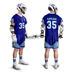 Conjuntos de uniformes de lacrosse juvenil de secado rápido de alta calidad personalizados con camisetas y pantalones cortos impresos por sublimación a bajo precio - Product Image 6