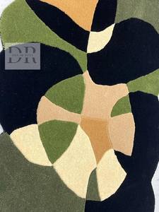 Tapis en laine touffeté à la main doux de haute qualité tapis de zone de motif abstrait vert personnalisé pour une utilisation au sol à la maison pour la porte du hall du salon - Product Image 3