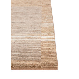 พรมขนสัตว์ทอมือสีเบจและสีน้ำตาล Tesoro รุ่น Hwl-165 ลายทาง สำหรับห้องนั่งเล่น ทางเข้าบ้าน และห้องนอน - Product Image 4