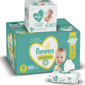 Couches pour bébé Pam pers, Taille 1 (2-5 kg), Protection Premium, pour nouveau-né, Demi-lune - Product Image 5