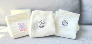 ODM chaussettes d'équipage en coton personnalisées multicolores hommes femmes adolescents vêtements d'entraînement quotidiens anti-dérapant broderie personnalisée conception animale - Product Image 4