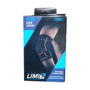 LIMIT YC7208 Orange/Black Flexible Compression Elbow Support Joints Fixation <b>Brace</b> with Neoprene & Polyester for Unisex Use - Product Image 1