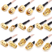 Rallonge de câble coaxial RG316 SMA SMB RF 10cm 20cm MMCX GSM GPS Antenne Connecteur Accessoire fabriqué Câbles de communication
