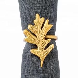 Anneau de serviette en feuille d'argent pour les fêtes, anneau de serviette en métal de couleur, décoration de table de mariage - Product Image 3