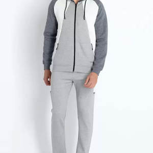 Survêtement de sport à fermeture éclair complète pour hommes avec poignets élastiques en tissu respirant et cordon de serrage à la taille pour un entraînement actif - Product Image 2