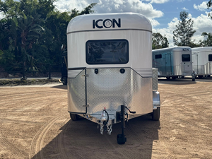 Nouvelle remorque équine en aluminium 2026 pour 2 chevaux, chargement direct, capacité maximale 2000 lb, baie large, tailles 5ft, 14ft, 16FT, 20FT - Product Image 3