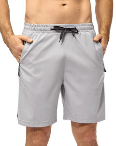 Pantalones cortos deportivos para hombre con logotipo personalizado de alta calidad, diseño impreso de malla, patrón sólido, ropa de calle, pantalones cortos en tallas grandes para hombre - Product Image 1