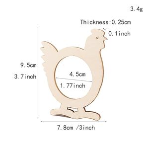 "Servilleteros de pollo de madera para bodas Decoración de mesa impresionante única de alta calidad" - Product Image 2