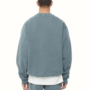 Best Quality Drop Shoulder Acid Wash Men Sweatshirts Street Wear Winter Season 100% Cotton Fleece Customized Fashion Sweatshirts - Product Image 2