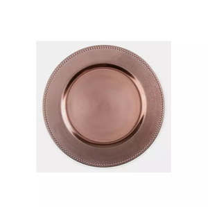 Plaque de chargeur de décoration de mariage en acier inoxydable pour les fêtes de mariage Plaque de chargeur en ardoise pour les hôtels et les banquets - Product Image 4