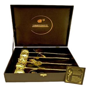 SANAAR CRAFTS - Regalo de San Valentín de Lujo para Mujer en Diferentes Tamaños, Flor Eterna Bañada en Oro de 24k, Rosa Real - Product Image 2